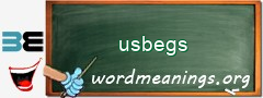WordMeaning blackboard for usbegs